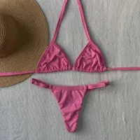Ibiza Pink Triangle Bikini view 2