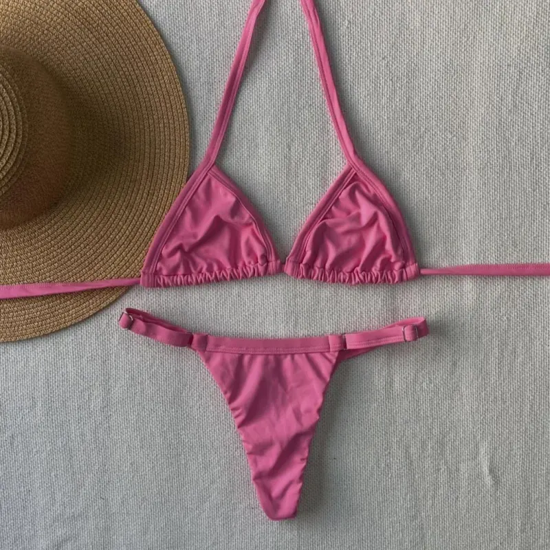 Ibiza Pink Triangle Bikini alternate view